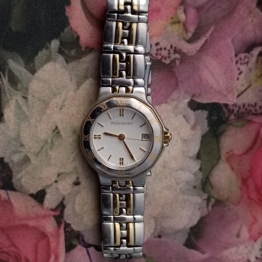 ❤️Womens YSL YVES SAINT LAURENT PARIS WATCH Engraved Happy 18th Dad - Picture 7 of 8